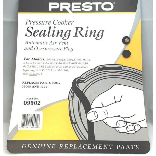 Presto Pressure Cooker Sealing Ring Gasket for 6 QT 09902 for sale online